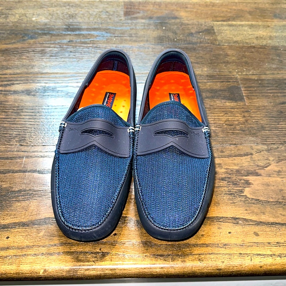 Swims Navy Blue Penny Loafers Sz 10.5. Brand New!